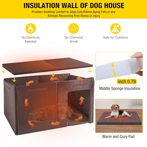 Aivituvin AIR63-0IN-J Dog House Outdoor 59 Inch Extra Large Insulated Dog Kennel thumb #1