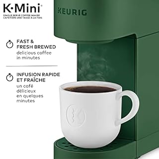 Keurig K-Mini cafetière à dosettes K-Cup à portion unique, avec un design ultra élégant, vert persistant