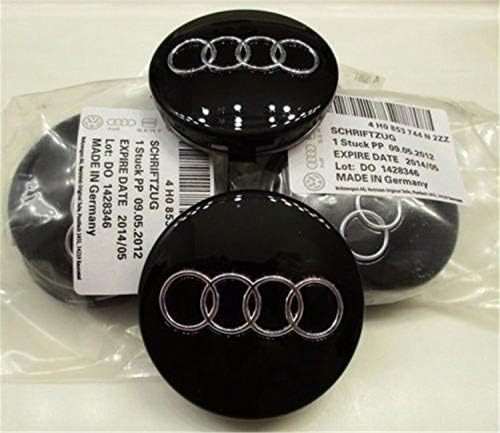GANGJIANLAN New 4pcs 60mm Black Wheel Center HUB Cap Rim CAPS for Audi A3 A4 A6 A8