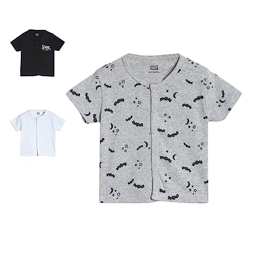 Image of miniklub Infant Boys Pack of 3 Printed Pure Cotton Innerwear Vests