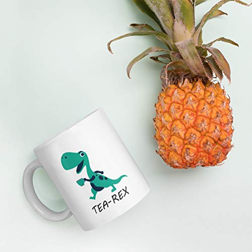 Tea-Rex Dinosaur Funny Coffee Mug - Tyrannosaurus Rex Mug - Deluxe Double-Sided Unique Ceramic Novelty Holiday - Gift For Men & Women Who Love Tea Mugs & Coffee Cups (11Oz) #TOP4