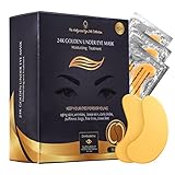 24K Gold Under Eye Patches, Eye Mask,Eye Patches for Puffy Eyes and Dark Circles, Eye Masks Skincare (16 Pair (Pack of 1))