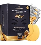 Bisou Bisou Bisou 24K Gold Under Eye Patches, Under Eye Mask Dark Circles and Puffiness, Wrinkles...