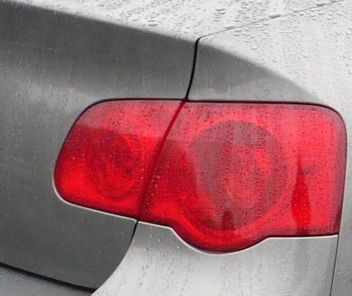 Image of WALLMATE Headlight Taillight Film Self Adhesive Smoke Film Fog Light Film Vinyl Tint Wrap Film Car&Bike Protection Film Sheet Sticker (Red Smoke, 12x100 Inch)