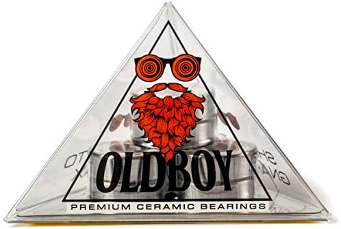 Oldboy Ceramic Skateboard Bearings, Set of 8 Bearings for Skateboards, Longboards, Inline Skates, Rollerblades, Super Lube Ball Bearings, Skateboard Accessories (608RS ZrO2 at 8 x 22 x 7 mm)