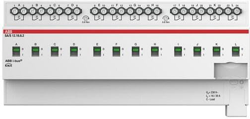 KNX Schaltaktor 12-fach 16A, C-last REG - Hausautomationsschalter