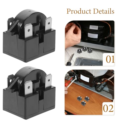 Relé de arranque PTC para refrigerador compacto con orificio de 6.3mm pack de 6 unidades 4