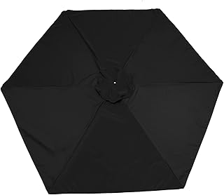 VANZACK Guarda-Sol Para Automóveis Sombrillas Para Pátio Exterior Guarda-Chuva De Pátio Preto Guarda-Chuva De Jardim Guarda-Chuva Romano Preto Substituir Poliéster
