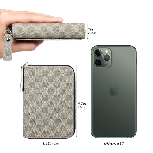 Image of Credit Card Wallet, RFID Card Case Wallet, Zipper Card Cases Holder for Men Women, RFID Blocking, KeyChain Wallet, Compact Size Card Organizer Case for Women