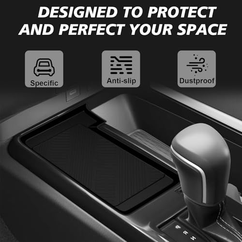 Image of Muslogy Center Console Inserts Compatible with 2025 2026 Toyota Camry Accessories, Center Console Wireless Charger Protective Mat Liner Anti-Slip Phone Charge Area Charging Protection