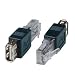 SinLoon(2-Pack) AF-RJ45 USB to USB Female to AF-8P8C Connector Crystal USB,USB Transfer Network Plug