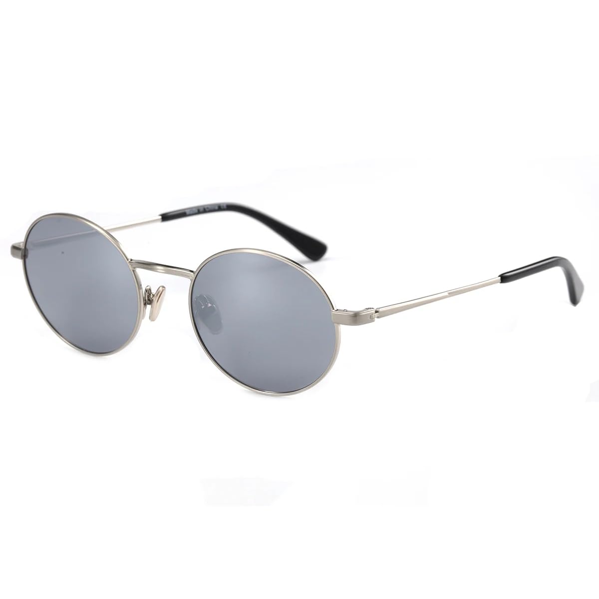 Gafas de sol redondas polarizadas para hombre con montura metálica y protección UV400.