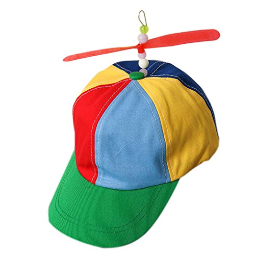 Helicóptero de hélice, arco iris, con diseño de tweedle HatTefamore 2018, para fiesta de orgullo Kuso o Nerd| regalo de fiesta de cumpleaños de ansiedad (gorra de hélice)