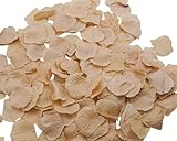 Lassos Boutique 1200 Pieces Artificial Faux Silk Rose Flower Petal Wedding Decoration (Tan)