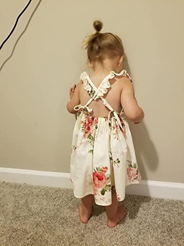 Somlatrecy Flower Girl Dress Toddler Tea Party Dress Little Girl Birthday Dress 2T Cream #TOP5