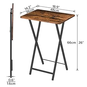 Hoobrofoldingtvtraytabletvtraysnacktableforsmallspacediningtrayforeatingatcouchandbedeasyassemblyspacesavingstableanddurablerusticbrownandblackbf20bz01 Urban Country Home Decor Hoobro folding tv tray table tv tray snack table for small space dining tray for eating at couch and bed easy assembly space saving stable and durable rustic brown and black bf20bz01 urban country home decor