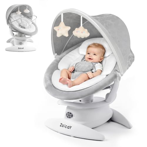 3-in-1 Baby Swing with Removable Rocker and Motion Detection