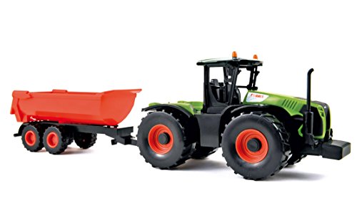 Norev - 431000 - Véhicule Miniature - Modèle à l'échelle - Tracteur - Claas et sa Remorque Nouveau - Echelle 1:43