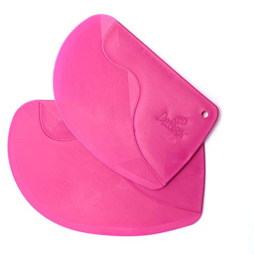 DECORA Plastic Dough Scrapers 12.5 + 14.5 cm