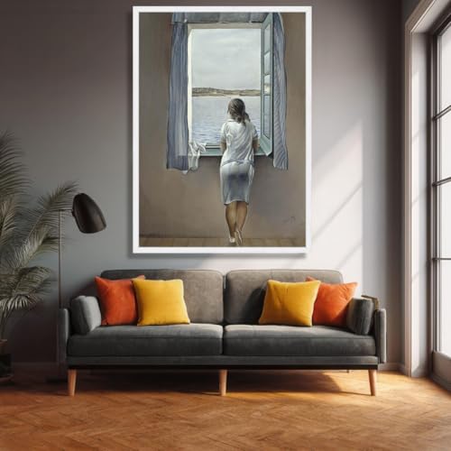 Toile Jeune fille à la fenêtre décoration surréalisme haut de gamme - 2