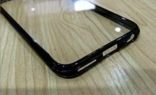 TheCityCase Shock-Resist Hard PC and TPU Bumper Back Case for iPhone 6 / 6S - Clear + Black Border