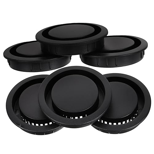 Holibanna 6Pcs Vent Covers for Cabinet Ventilation Durable Air Vent Cover for Kitchen Bathroom Shoe Cabinet and Wardrobe Breathable and Resistant Design