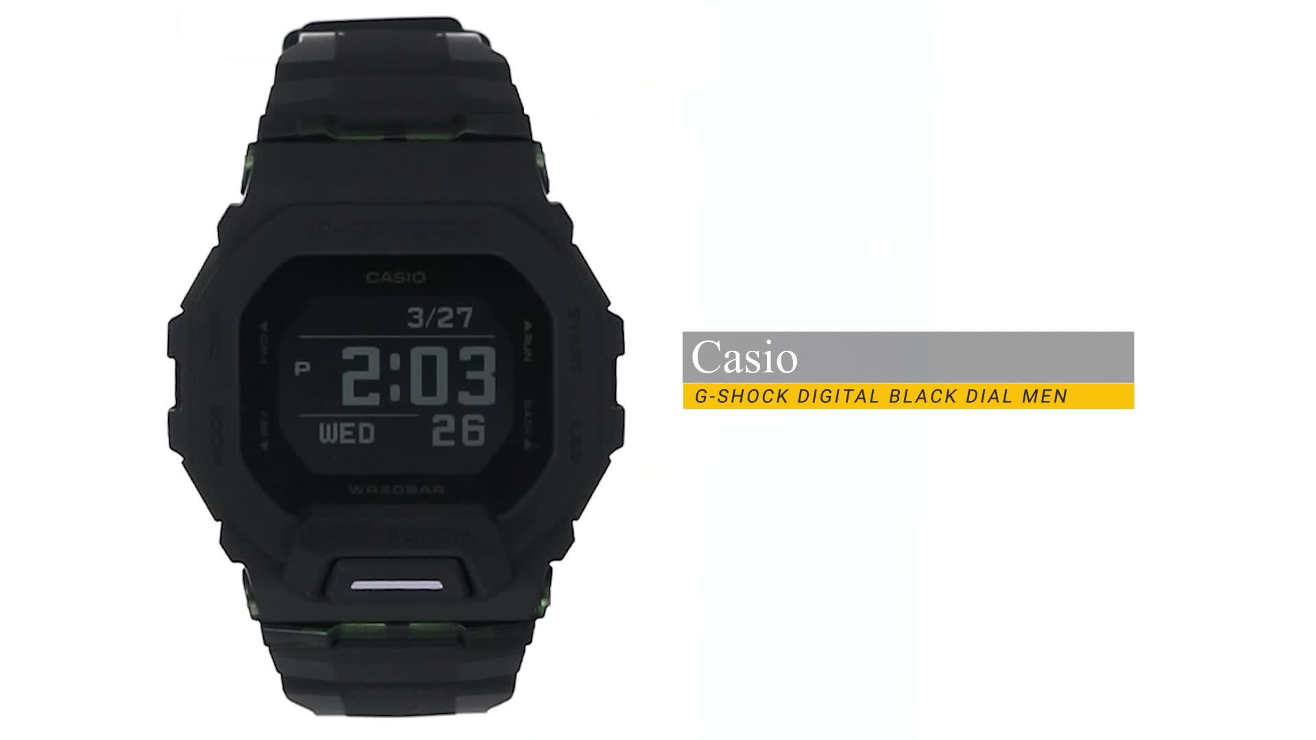 Casio G-Shock GBD-200UU-1DR Digital Dial Black Resin Strap