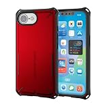 エレコム iPhone 16e ケース 耐衝撃 衝撃吸収 ZEROSHOCK ワイヤレス充電対応 レンズ保護カバー ストラップホール付き 極限保護 レッド PM-A25SZEROSPRD