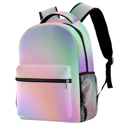 Sac à dos d'école tie dye arc-en-ciel pour fille et adolescent, dimensions 29x20x40cm