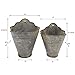 CVHOMEDECO. Farmhouse Galvanized Wall Planter Rustic Metal Flower Holder Wall Mount Flower pots for Garden and Wall Decor, Set of 2