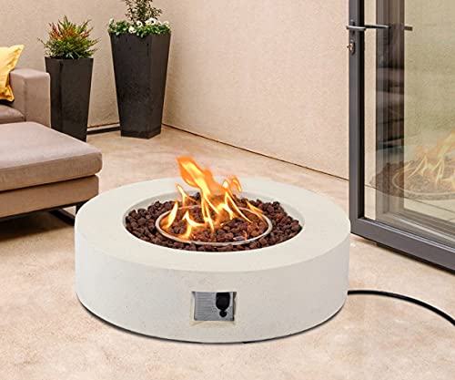 SUNBURY-Outdoor-42-Inch-Propane-Fire-Pit-Table-50000-BTU-Cream-Patio-Gas-Fire-Table-w-Lava-Rocks-Waterproof-Cover