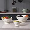 Metal Colander Set of 3, Strainer Basket with Handles perfect for Spaghetti, Pasta, Berry, Vegetable, Fruit, Solid Base Powder Coated Kitchen Essential Strainer Set, 1 & 3.5 & 5 Qt (Cream) #5