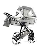 Original Junama Glitter Reisesysteme Kinderwagen 2in1 3in1 4in1 + Sonnenschirm + Originalzubehör Exclusive Prams… (4in1 mit ISOFIX basis, 03)