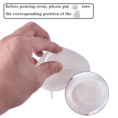 Candle Holder Silicone Resin Mold, 3D Moon Resin Mold, Moon Shape Tealight Trinket Holder Silicone Mold, Cute Cement Concrete Mold, Epoxy Resin Casting Molds For Craft Making Decoration #TOP4