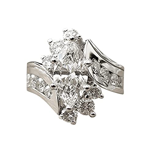 faltbarer Fensterring der Ringe Bücher RingSilberringe Zirkonia Hochzeit Verlobungsschmuck 6 10 Der Ringe Spieluhr (Silver, 9)