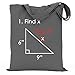 wowshirt Stoffbeutel Jutebeutel Finde X Mathe-Lehrer Student Uni Geek Nerd, Farbe:Graphite Grey