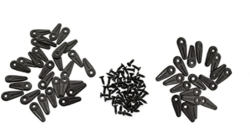 Totot 50 Sets Photo Frame Back Plate Buckle Black Back Plate Hook Turn Button With Screws For Pictures Hanging, Gift Box, Decoration Box #TOP2