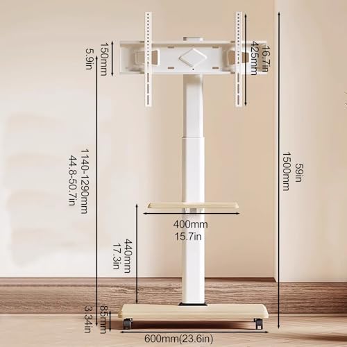 Soporte de TV portátil con ruedas para pantallas 32-75" miniatura 2