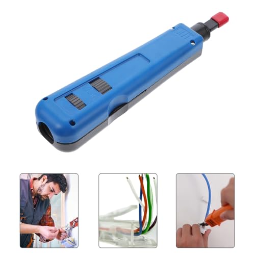 Herramienta de conexión de red con cuchillas de acero para cables telefónicos y de datos 5