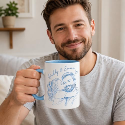 Taza personalizada para bebé con foto para papá miniatura 2