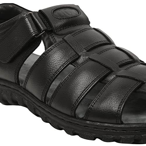 Image of Men's Toe Closed Fisherman Sandals with Memory Foam