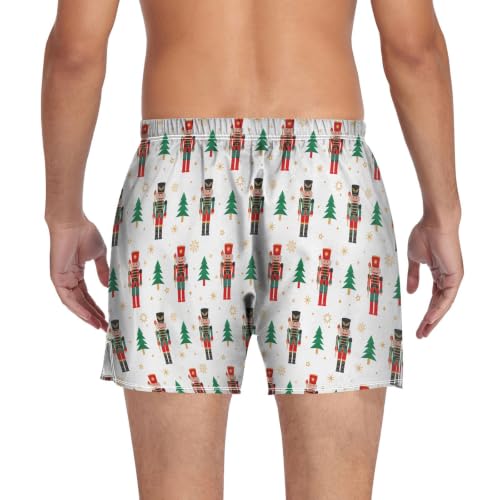 Image of Men's Boxer Shorts Cotton Loose Underwear with Button Fly