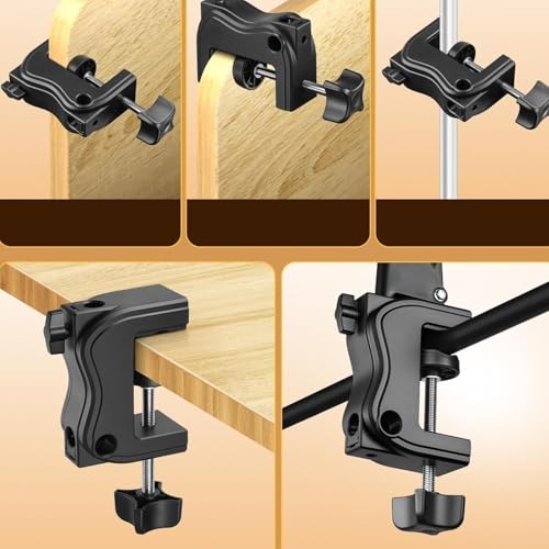 Soporte de teléfono base ajustable Qianly M5 de escritorio en PVC resistente 4