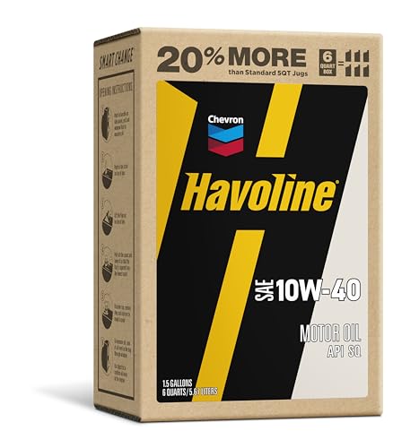 Image of Havoline Motor Oil 10w40 Smart Change Engine Oil, 10W-40, 6 Quarts, Pack of 1