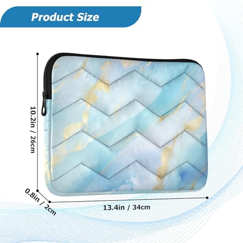 Funda para portátil 13-14 pulgadas azul dorado mármol miniatura 3