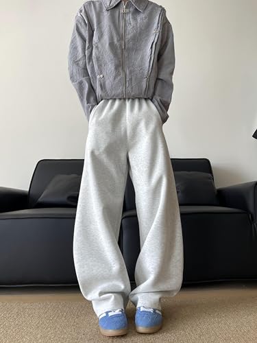 Image of dockstreet Men's /Unisex Open Bottom Drawstring Pure Cotton Stretchable Baggy Jogger Pants
