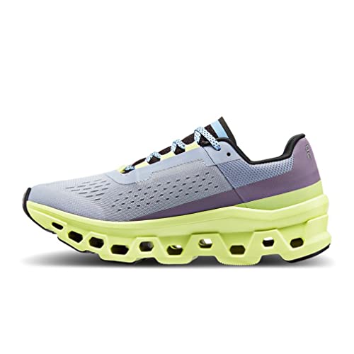 Image of On Women's Cloudmonster Sneakers, Nimbus /Hay, Blue, Green, 6.5 Medium US