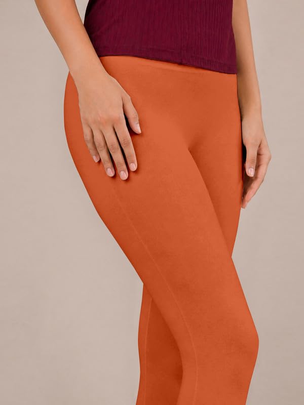 Image of TRENDMALLS Women's Microfiber Elastane Stretch Soft Churidar Length Leggings with Ultrasoft Waistband