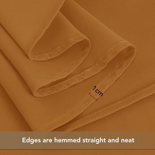 Image of sancua Thanksgiving Tablecloths for 6 Foot Rectangle Tables, 6 Pack Light Brown - Washable Polyester Fabric Fall Table Cloth for Harvest Party, Birthday, Banquet Reception, 54x108 Inch Bronze