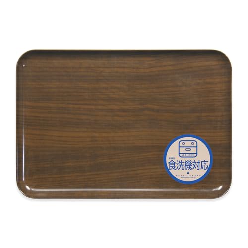 TATSU-CRAFT(タツクラフト) ST トレー M 33cm ウッド OK オーク 食洗機対応 日本製 トレイ お盆 プラスチック おしゃれ 小さい 長方形 かわいい 食事 食卓用 木目調 キッチン 料理 ランチョンマット 洗える